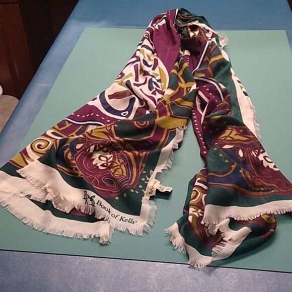 Book of Kells LG Polyester Scarf Produced under License Patrick Francis - Picture 1 of 9